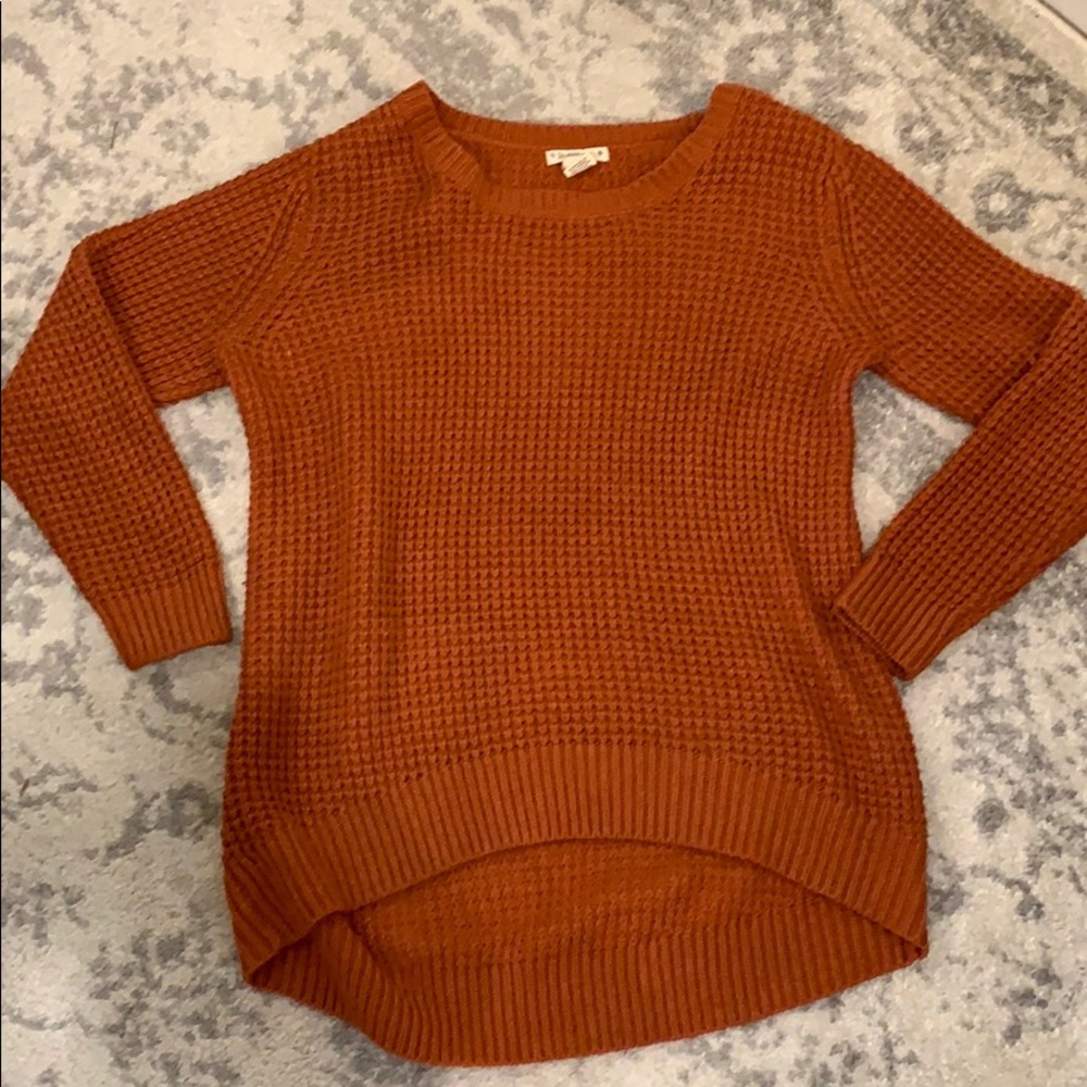 Over-sized burnt orange sweater